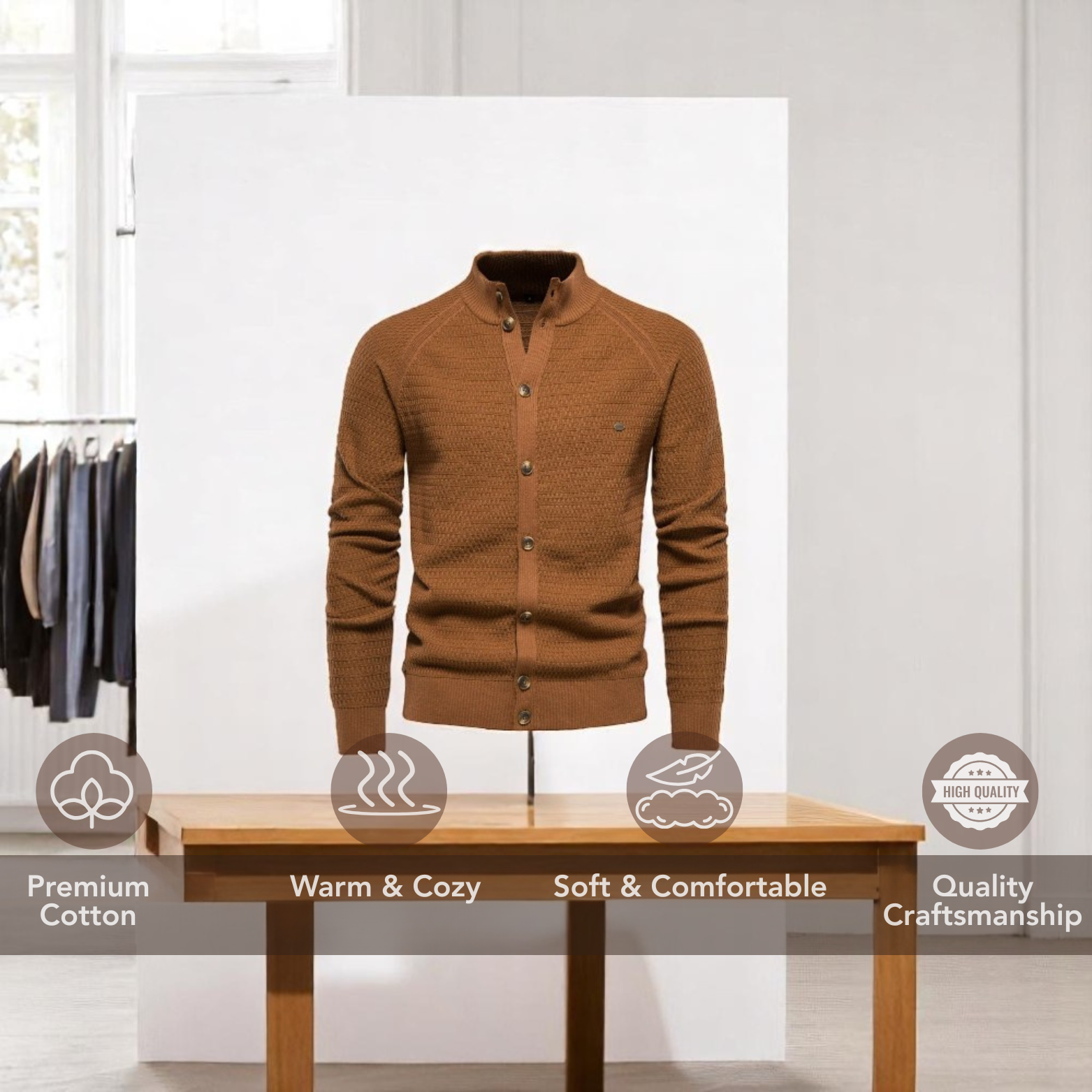 Men's Knitted Cardigan