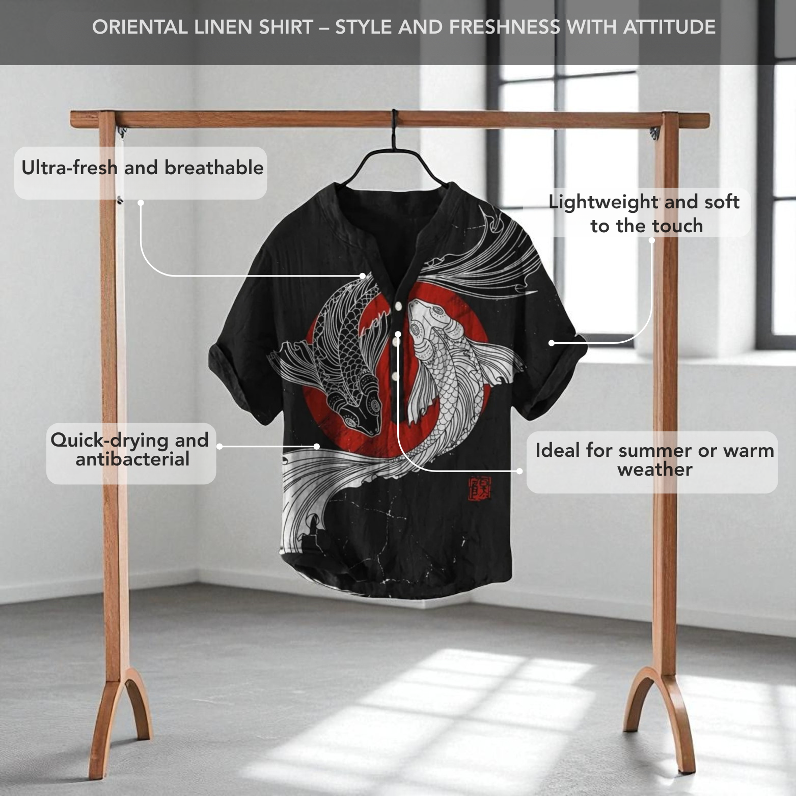 Linen Shirt with 3D Print 2025