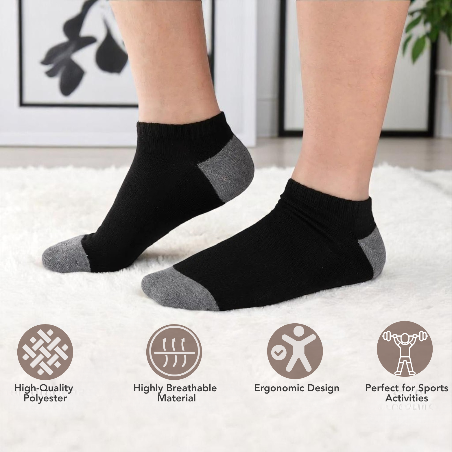 Men's Sports Socks 10 Pairs