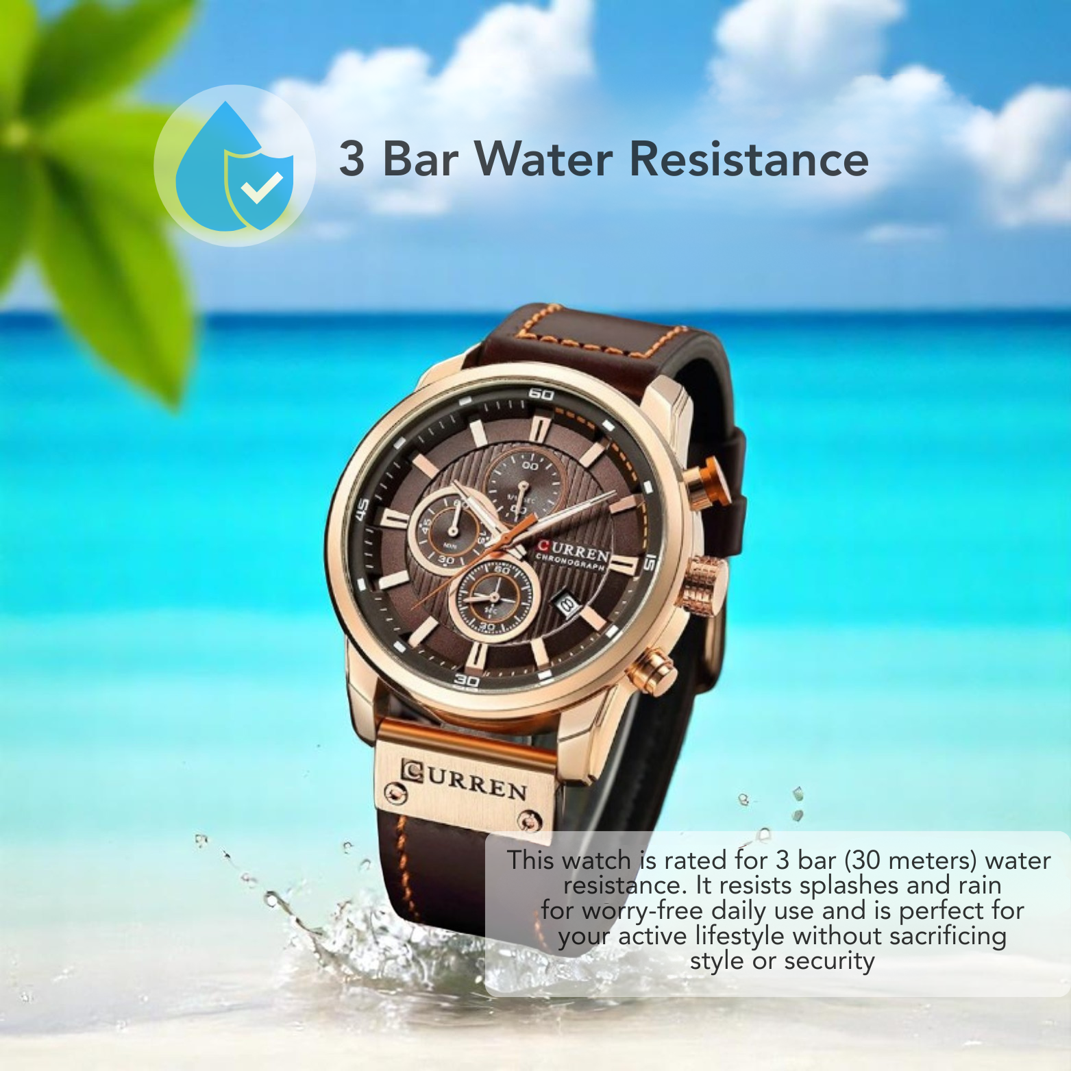 Leather Force Casual Elegant Watch