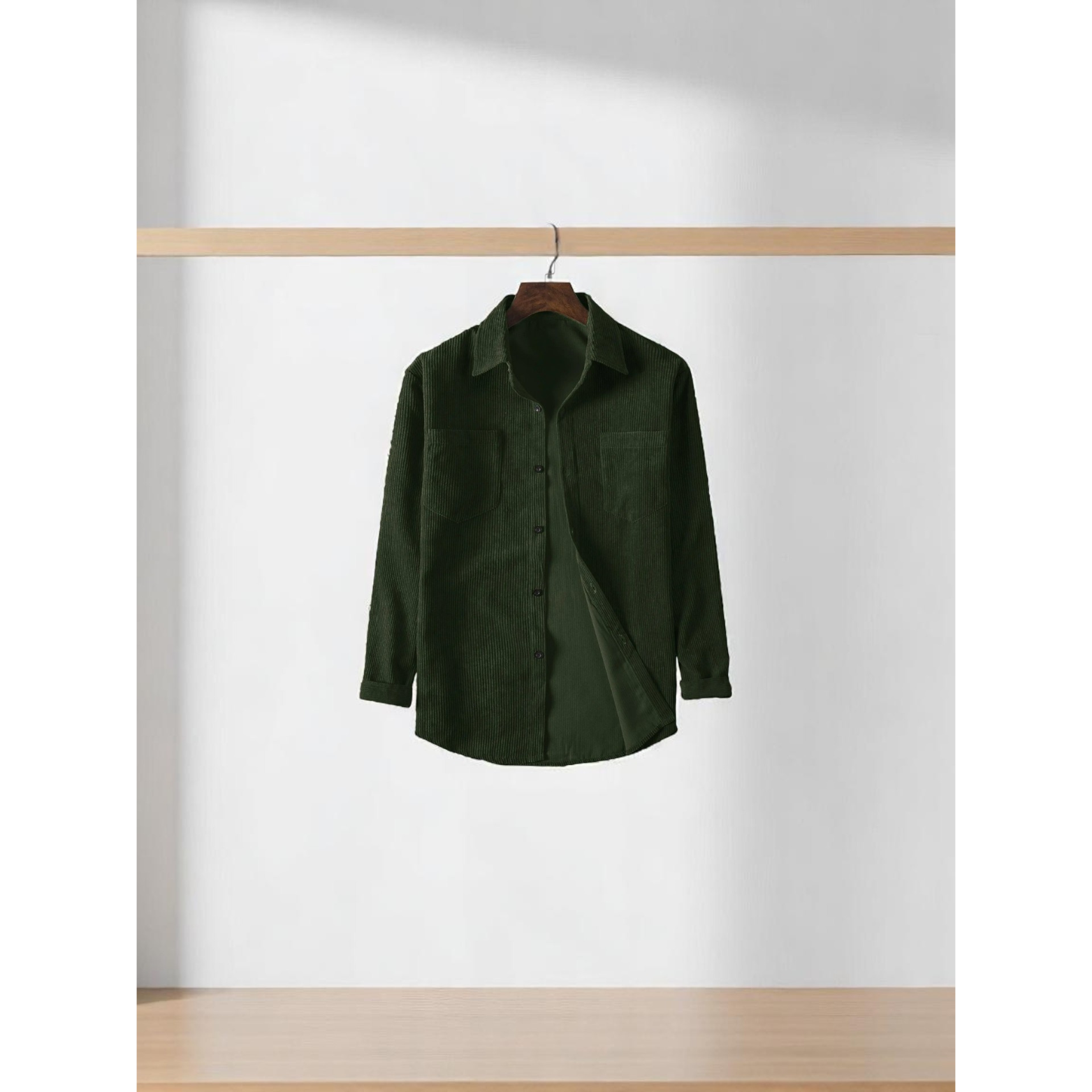 Men's Casual Corduroy Solid Shirt