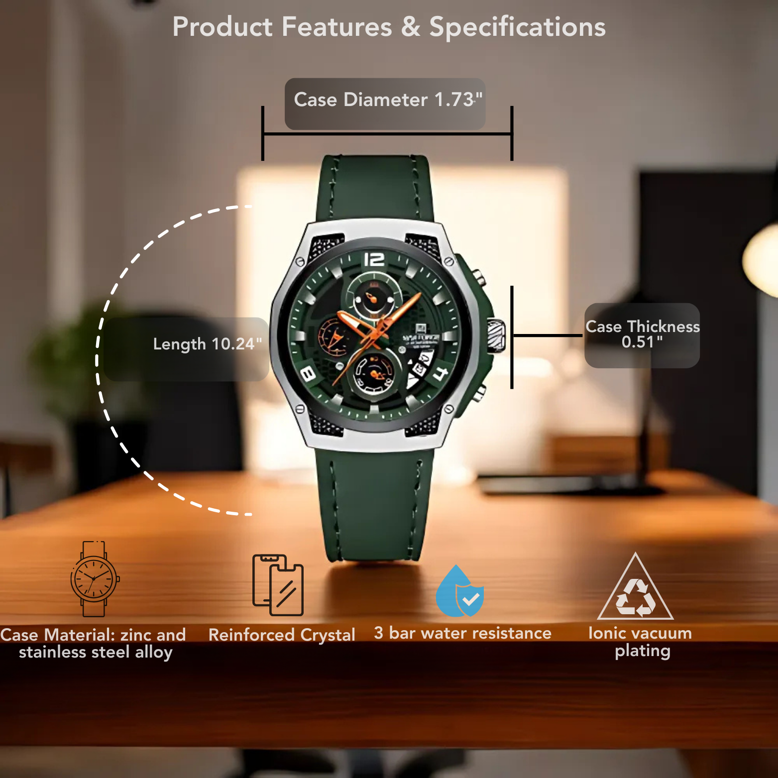 Leather Chrono Watch