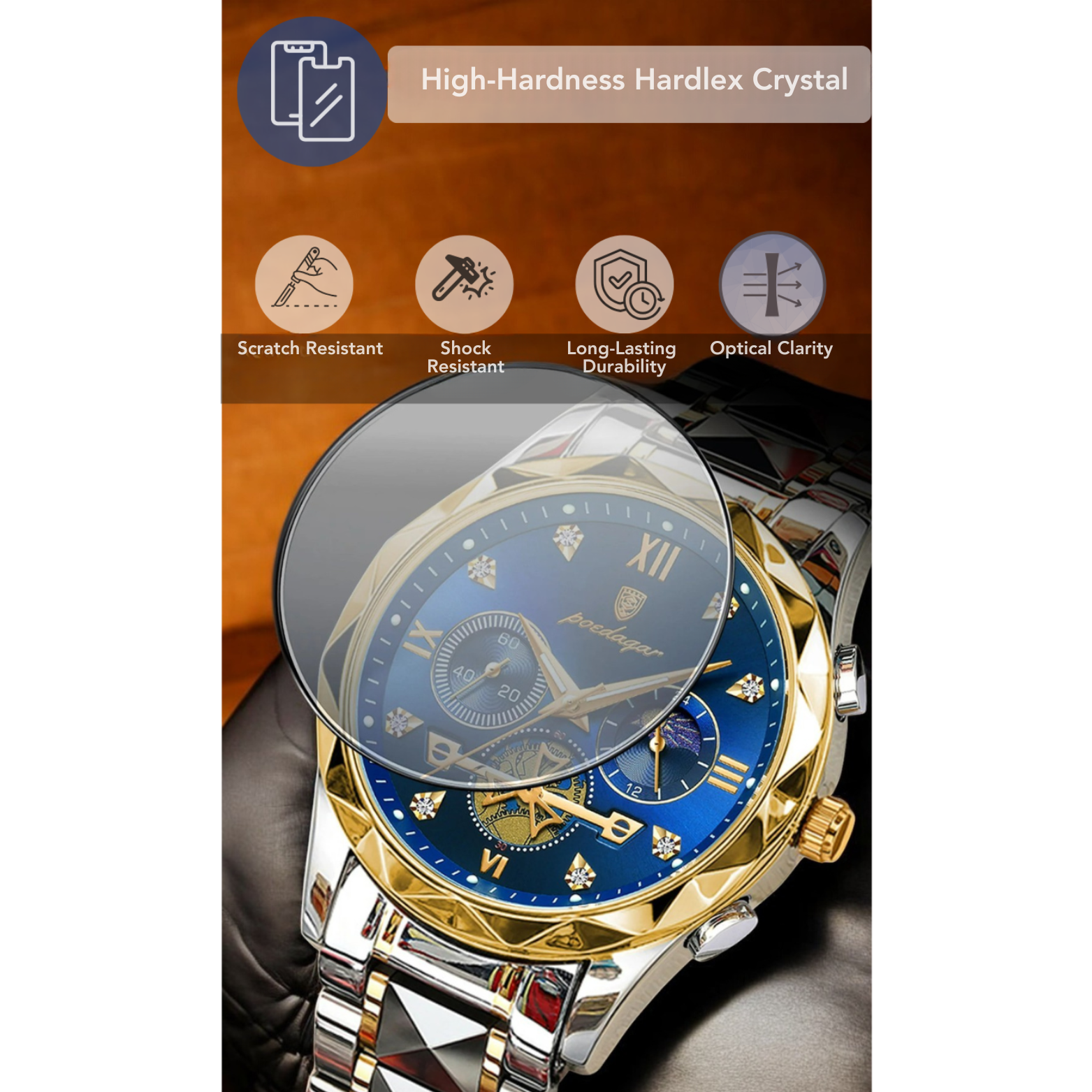 Reloj Clásico de Acero Inoxidable