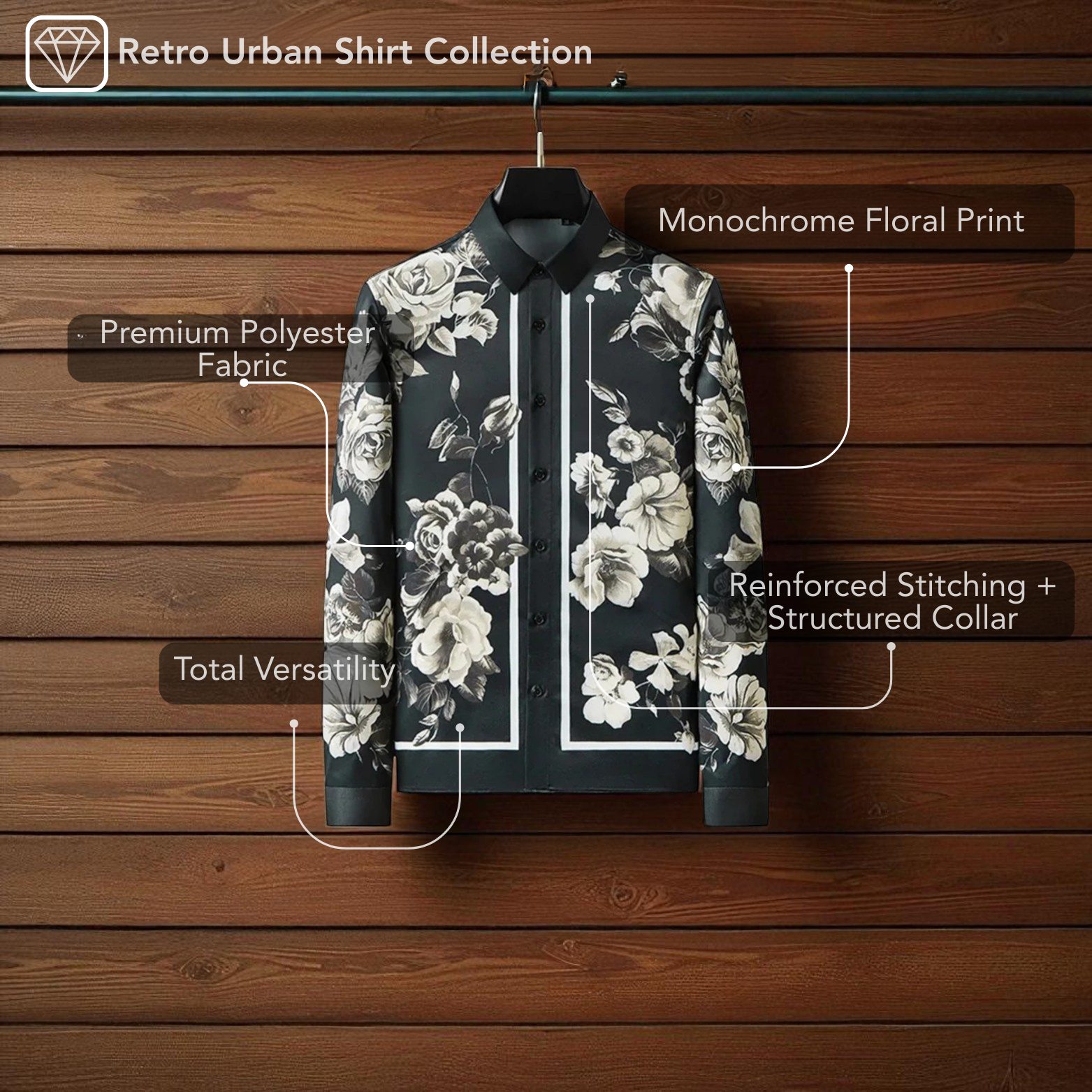 Men's Retro Printed Shirt