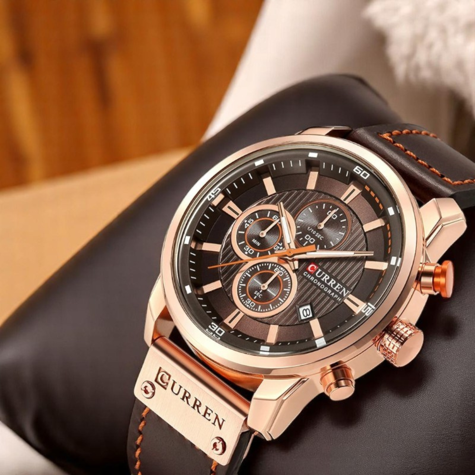 Leather Force Casual Elegant Watch
