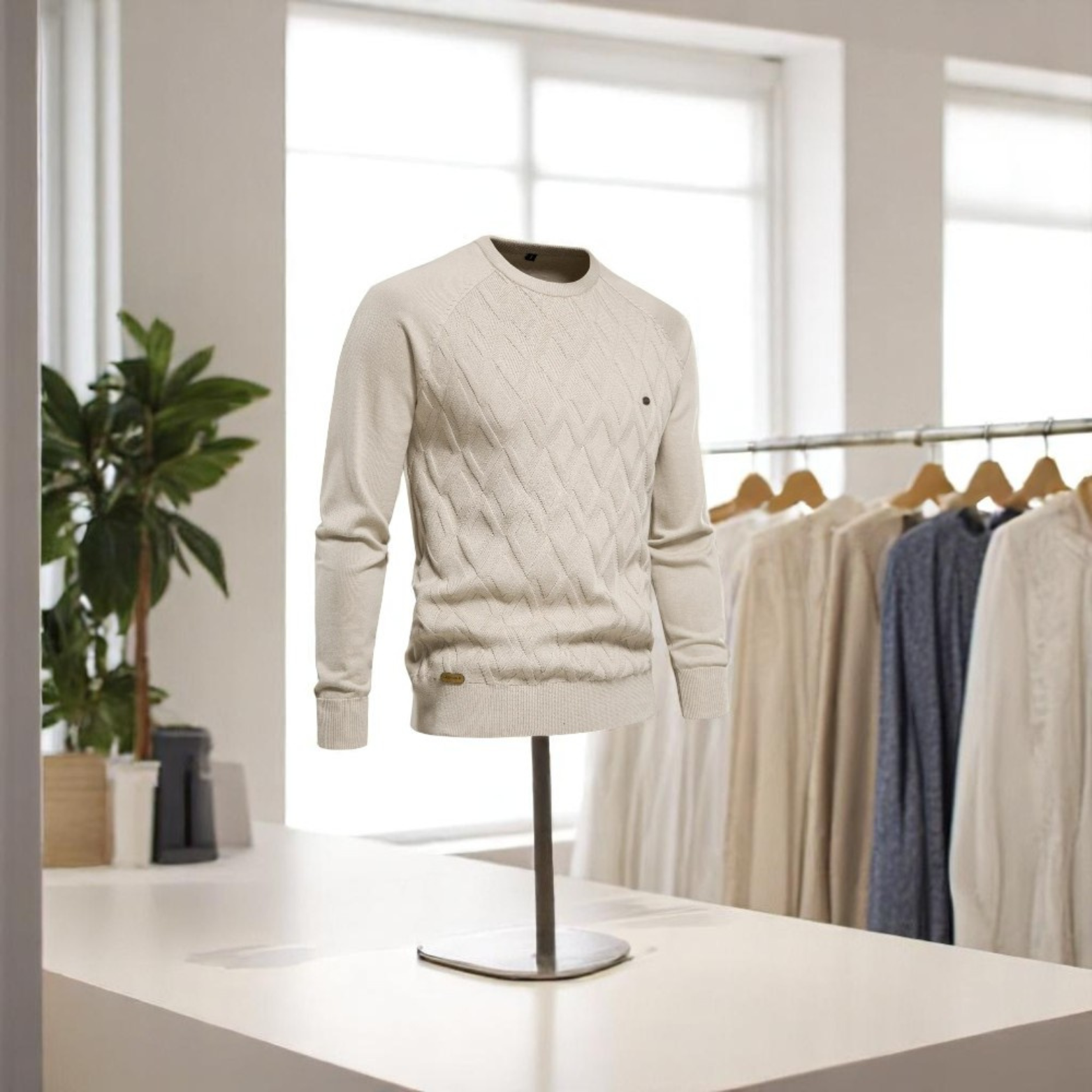 Basic Winter Diamond Sweater