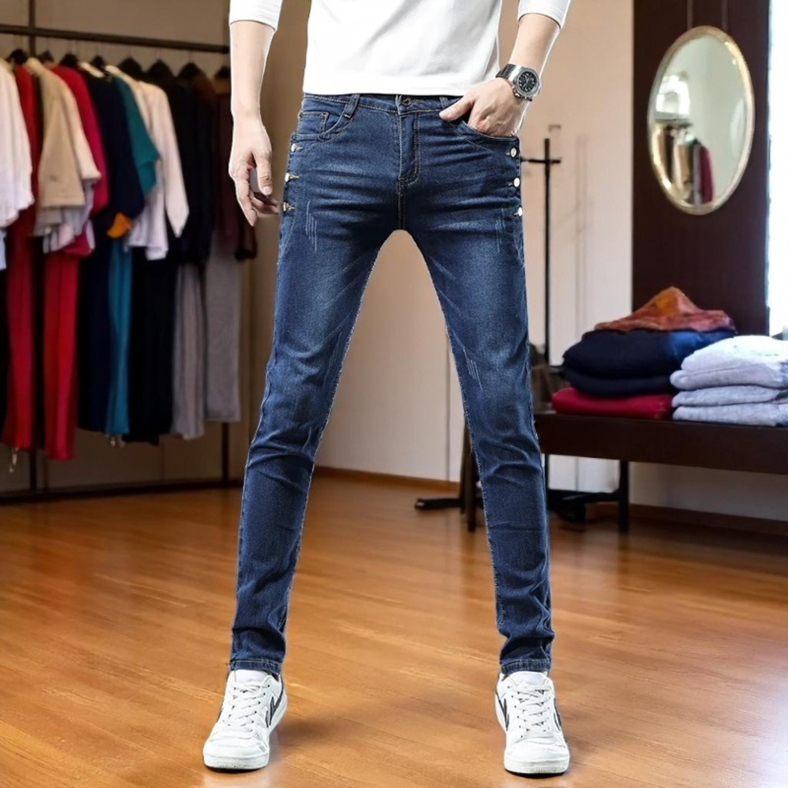 Jeans Corte Slim Casuales