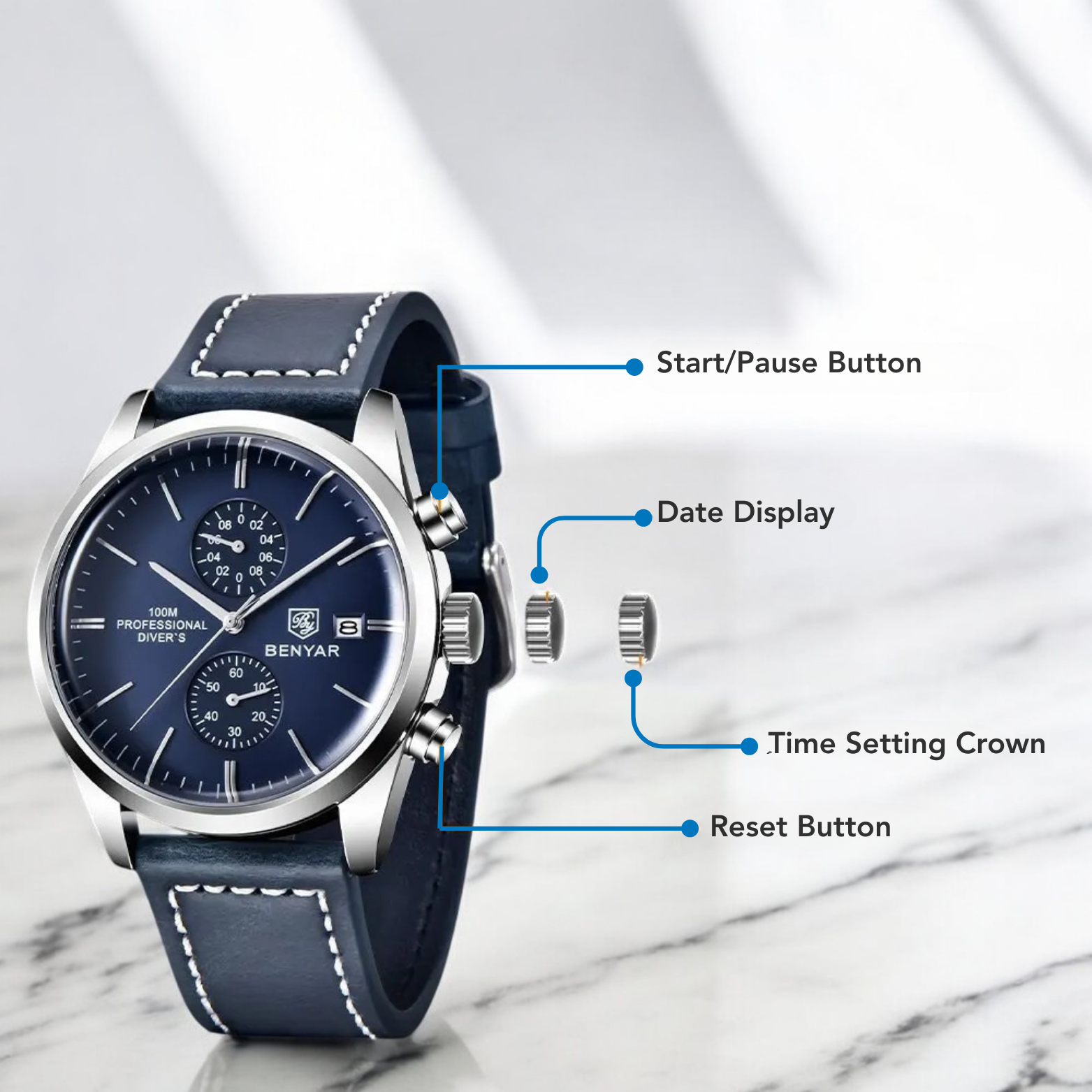 Sports Leather Watch