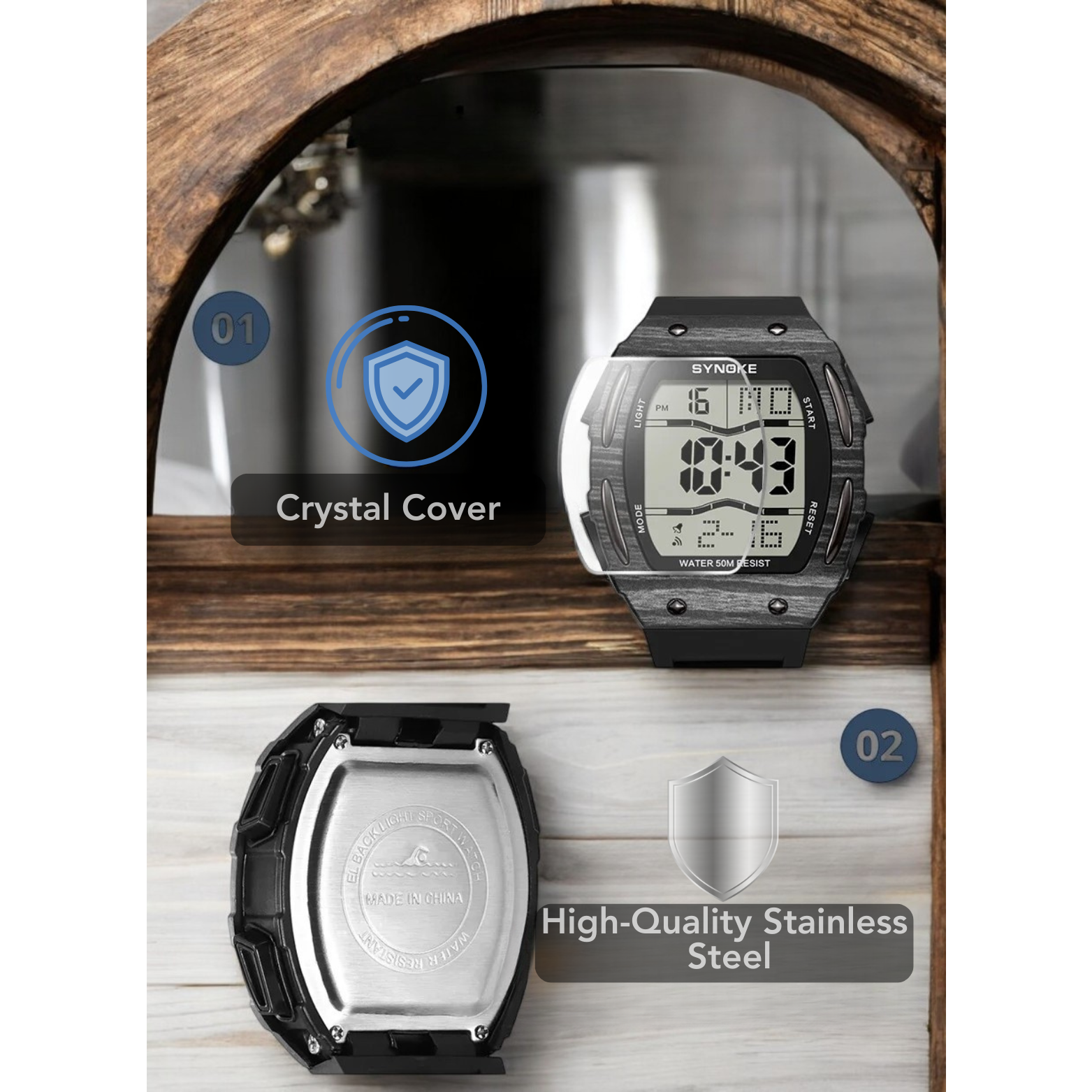 Shock and Drop Resistant Sports Watch