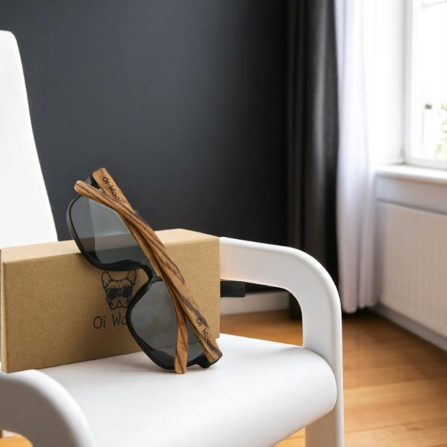 Square Polarized Wooden Glasses