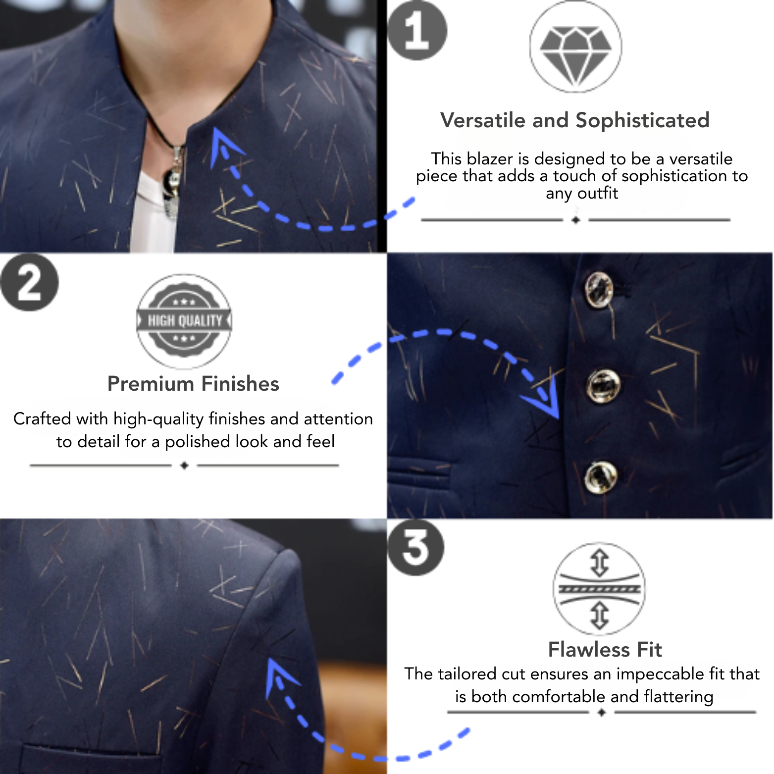Korean Style Printed Blazer