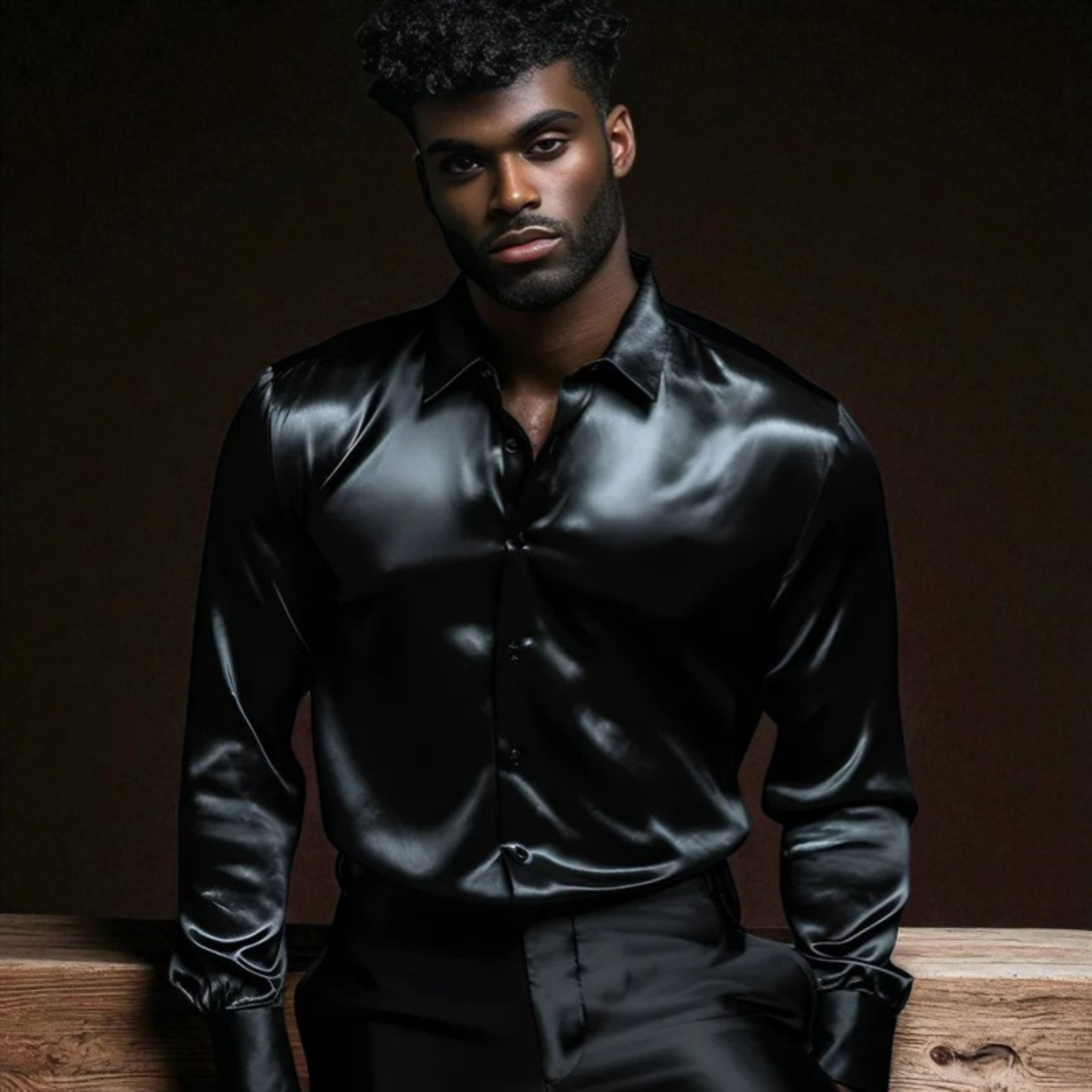Elegant Satin Shirt for Men