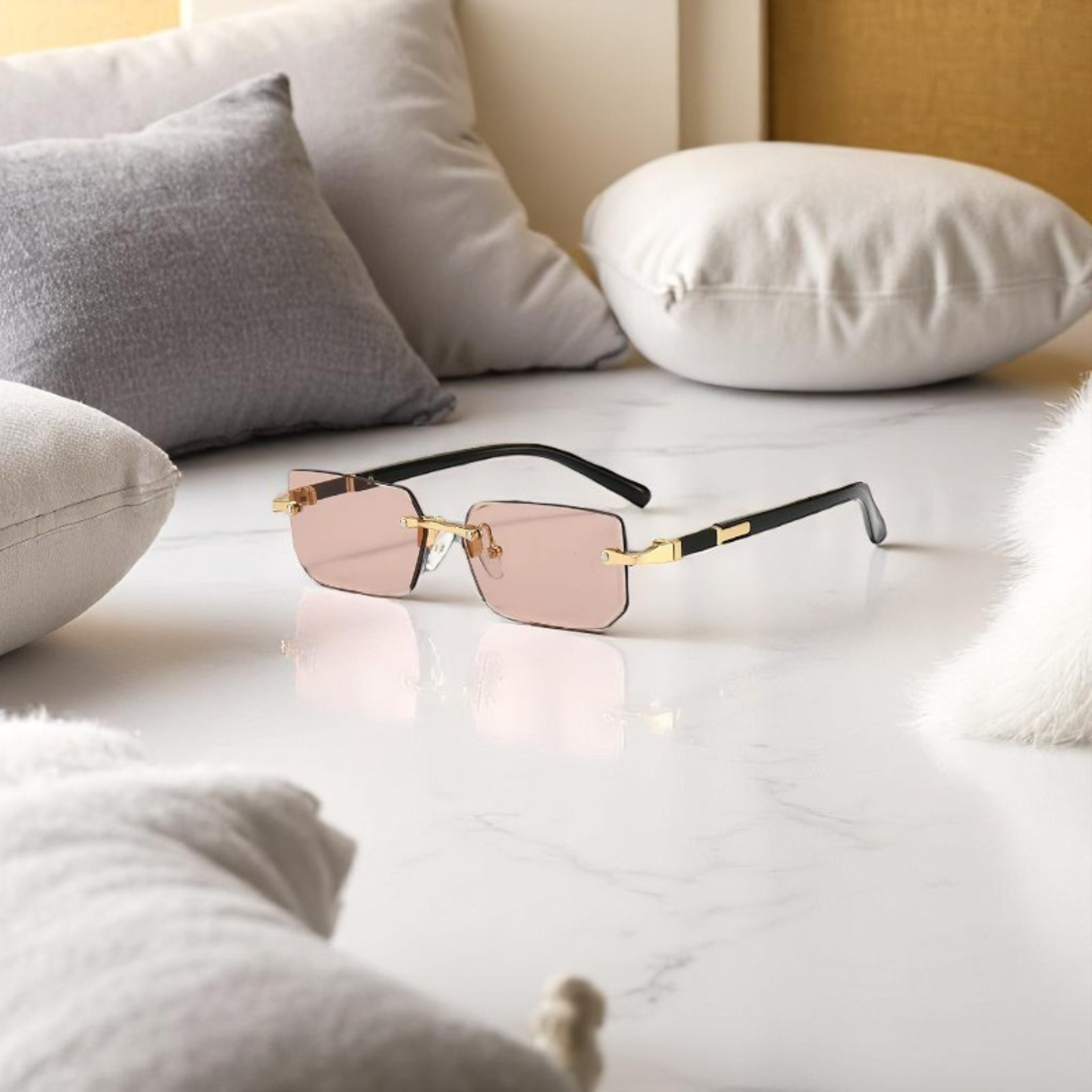 Minimalist Rimless Glasses