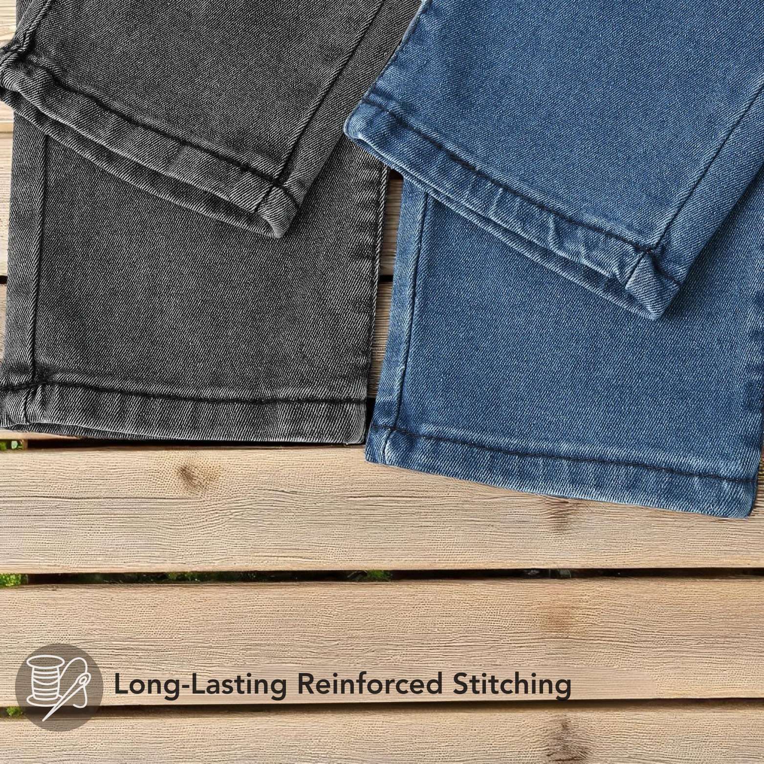 Slim Fit Ripped Biker Jeans