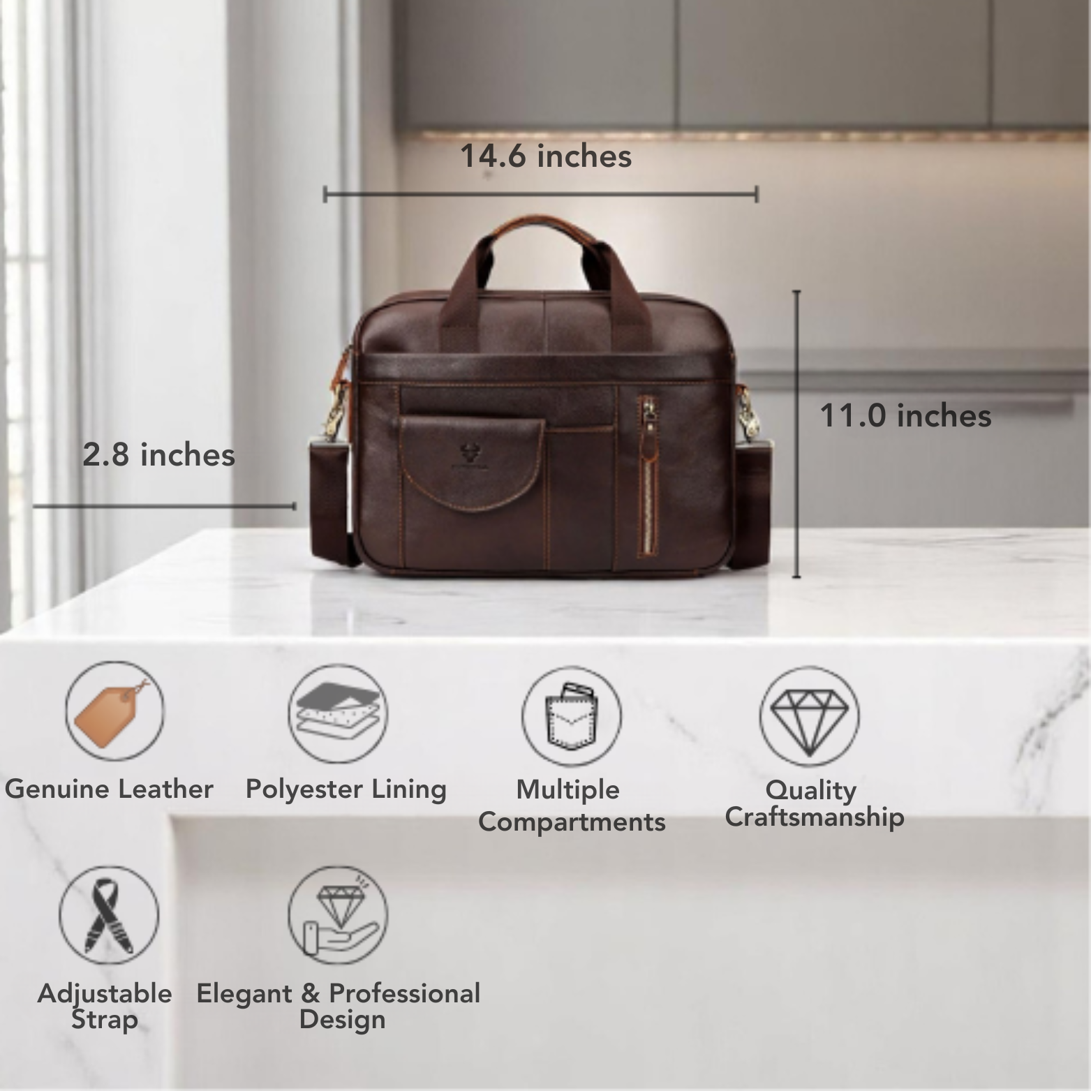 Executive Leather Briefcase