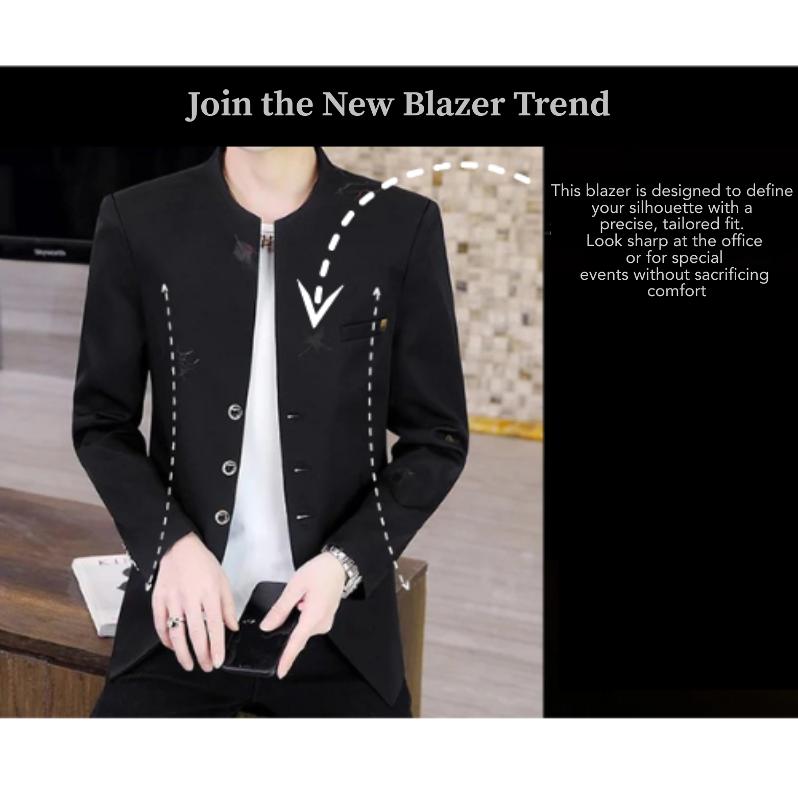 Korean Style Printed Blazer