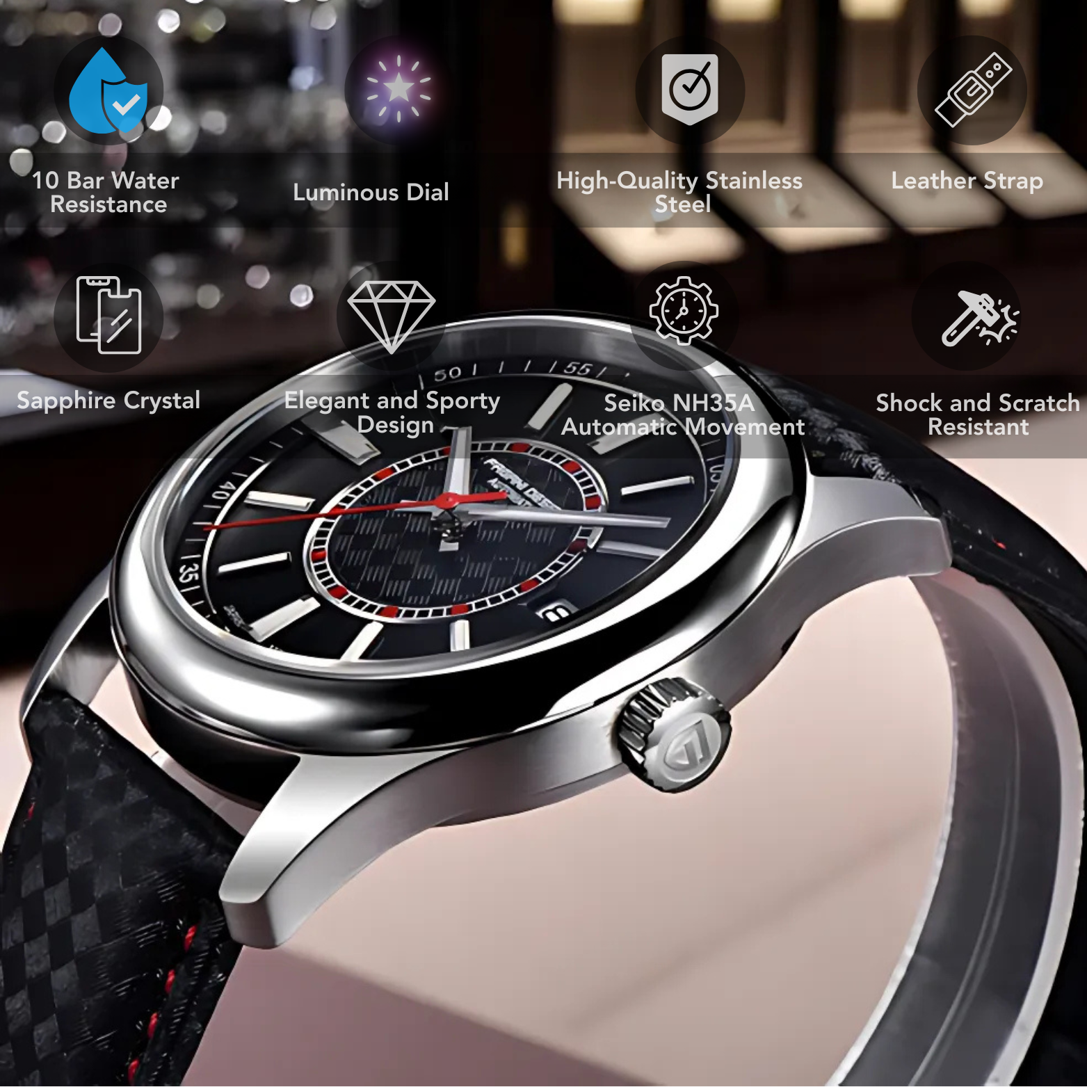 PAGANI Sapphire Sports Watch