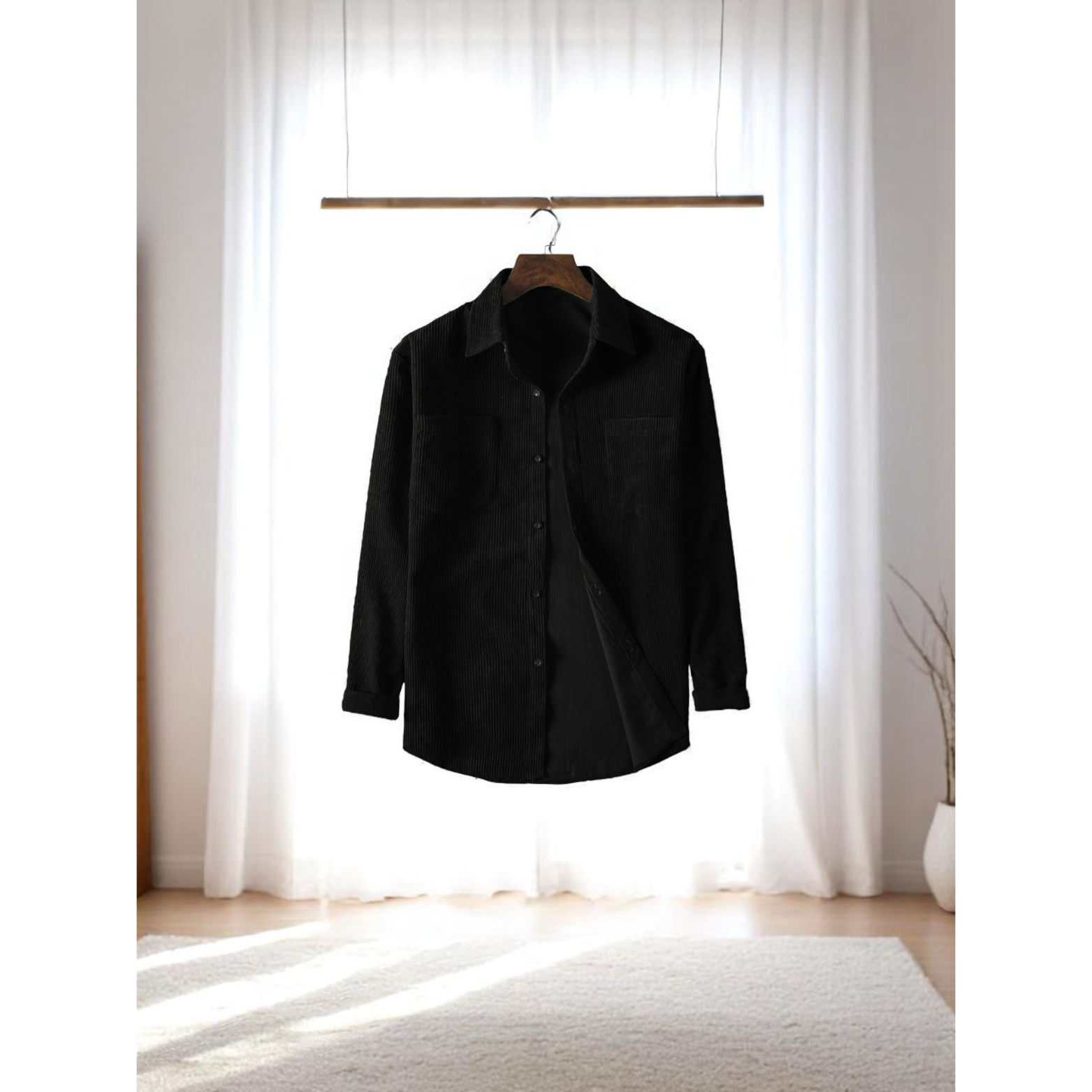 Men's Casual Corduroy Solid Shirt
