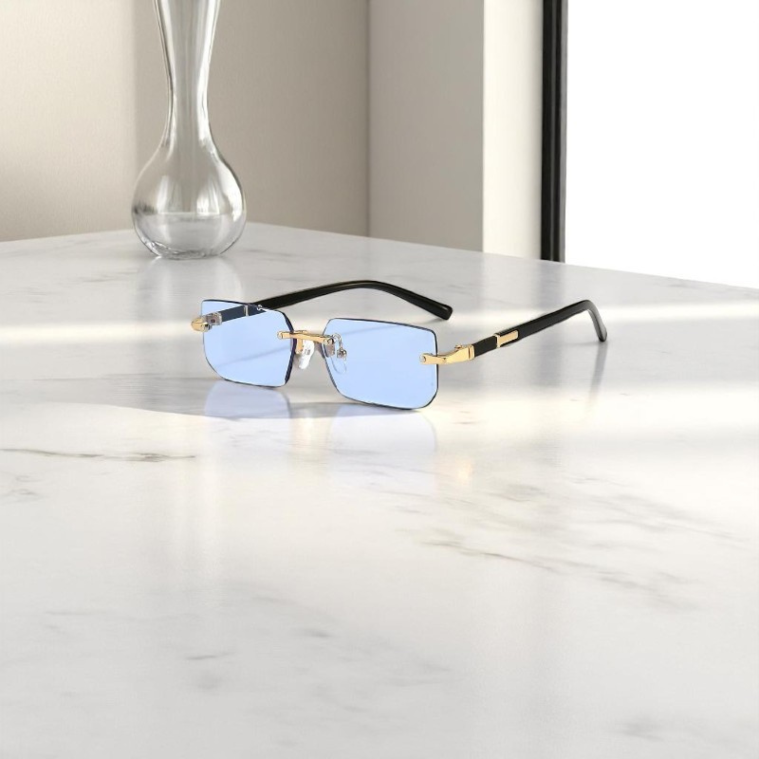 Minimalist Rimless Glasses