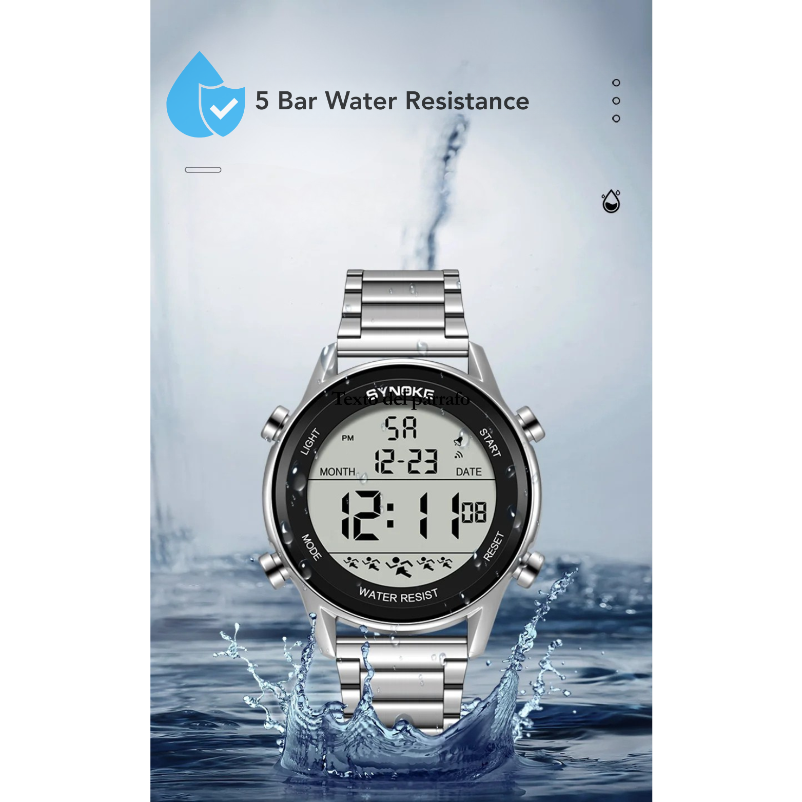 Stainless Steel Sports Watch