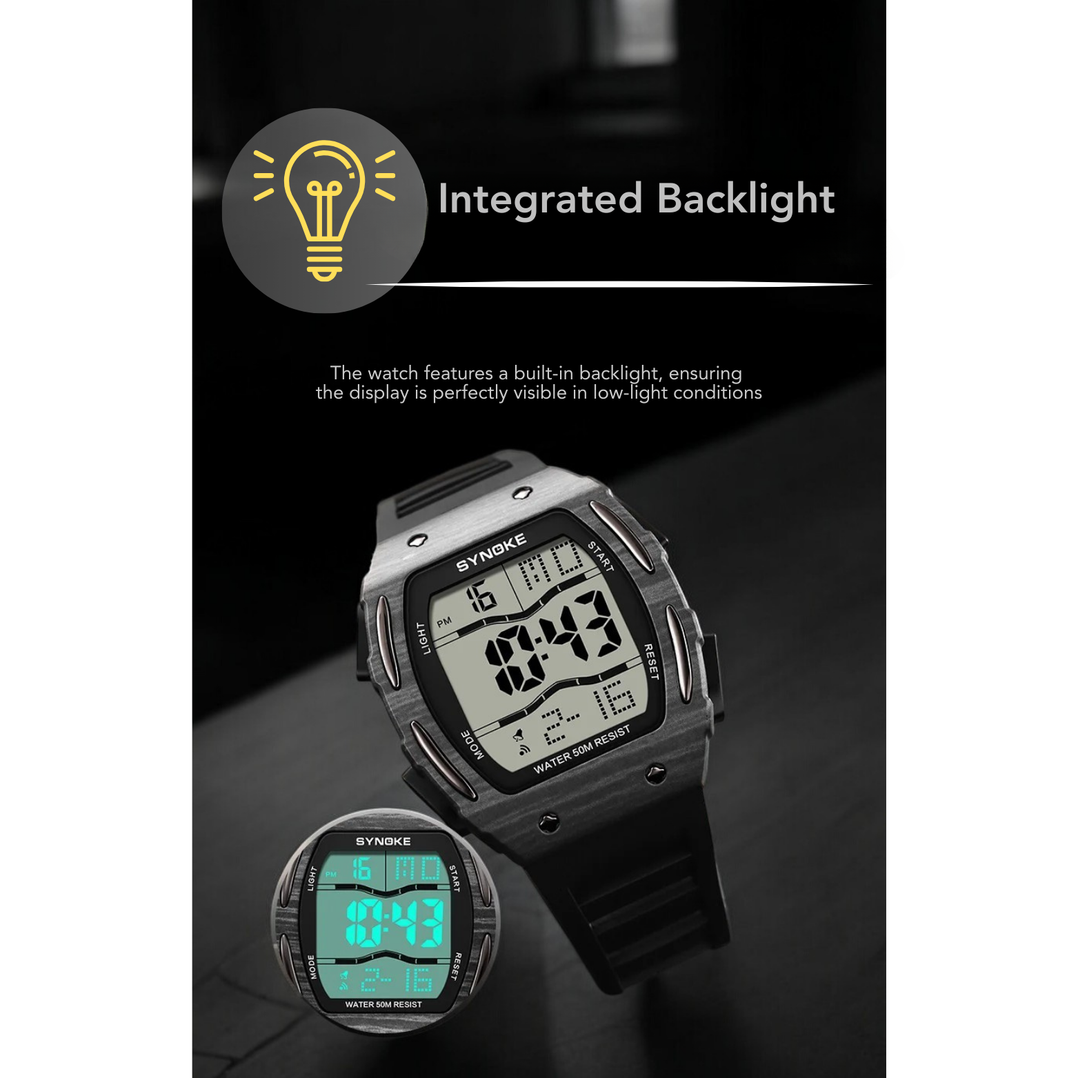 Shock and Drop Resistant Sports Watch