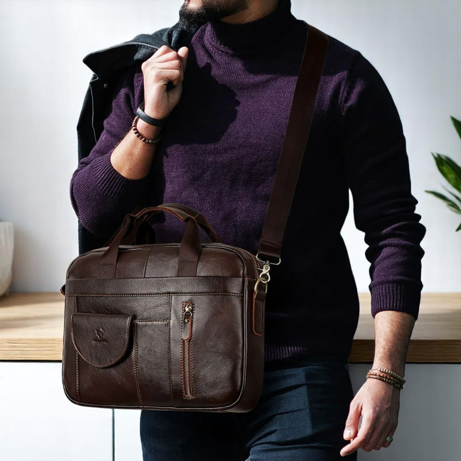 Executive Leather Briefcase
