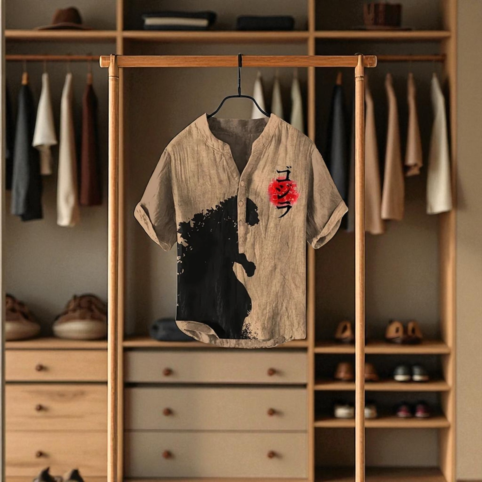 Linen Shirt with 3D Print 2025