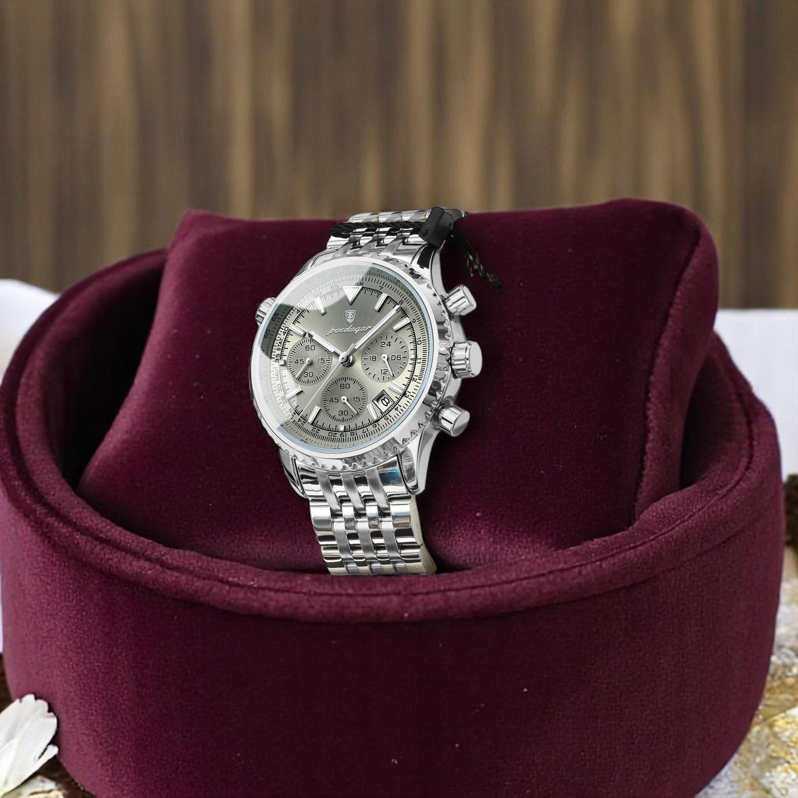 Steel military watch