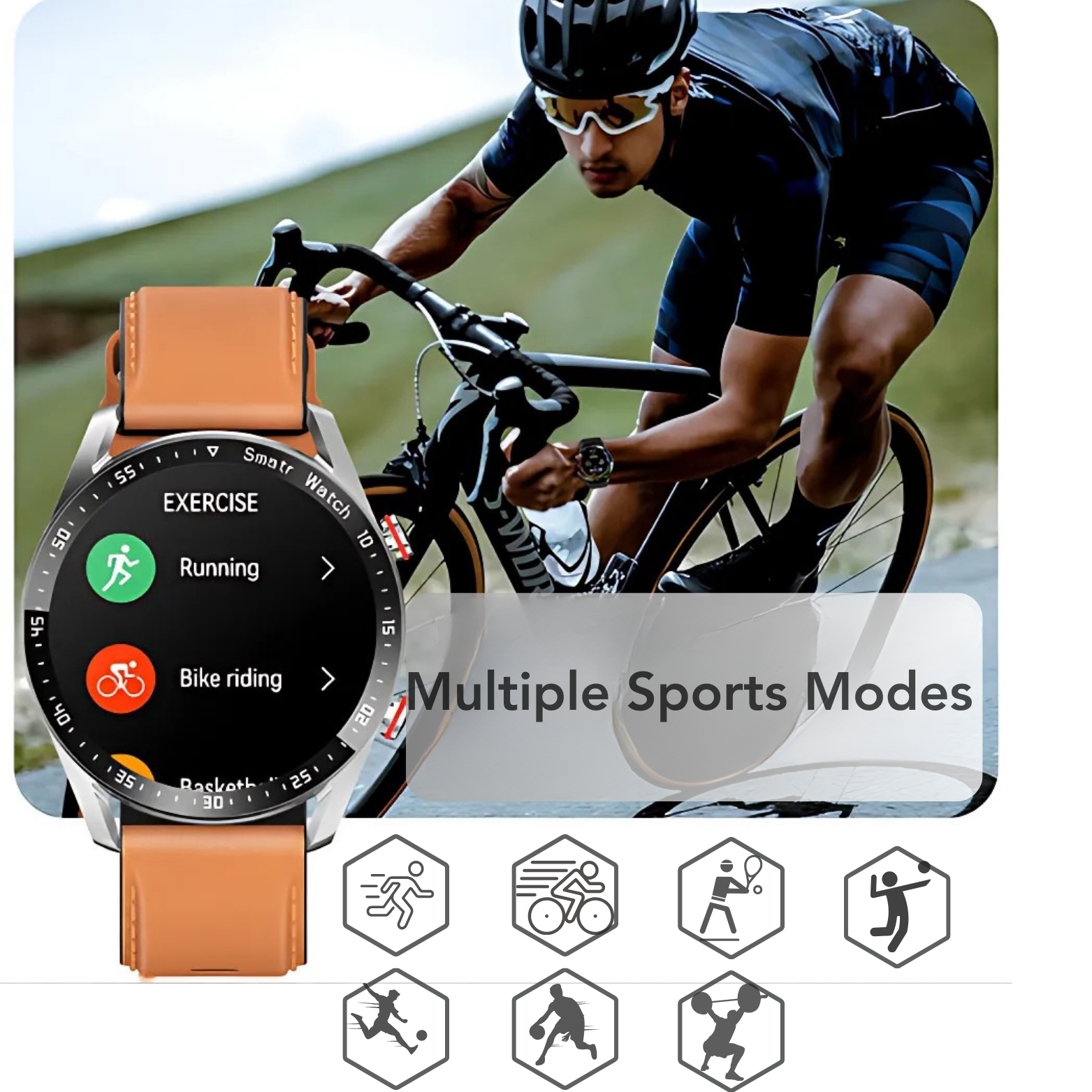 ECG Bluetooth fitness smartwatch