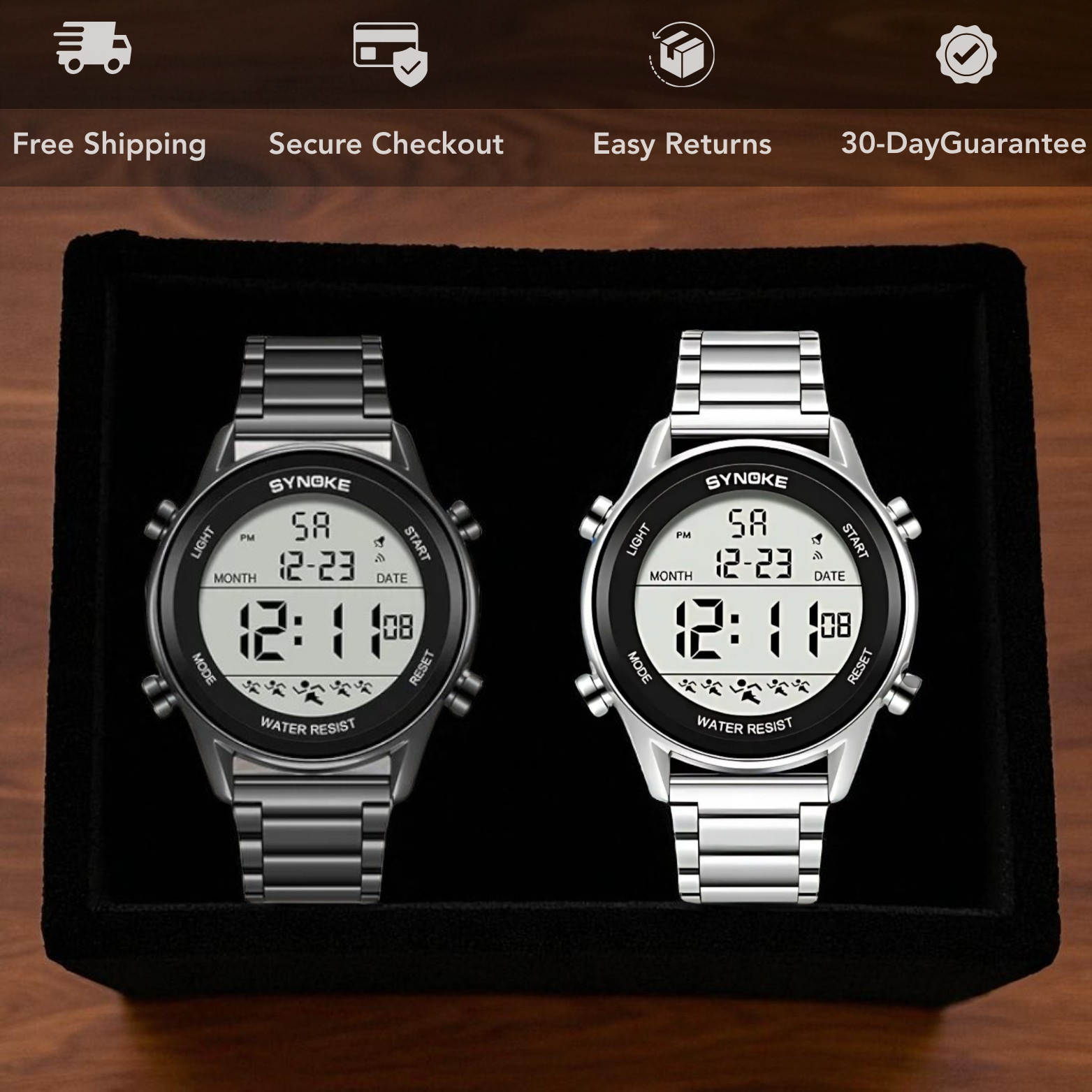 Stainless Steel Sports Watch