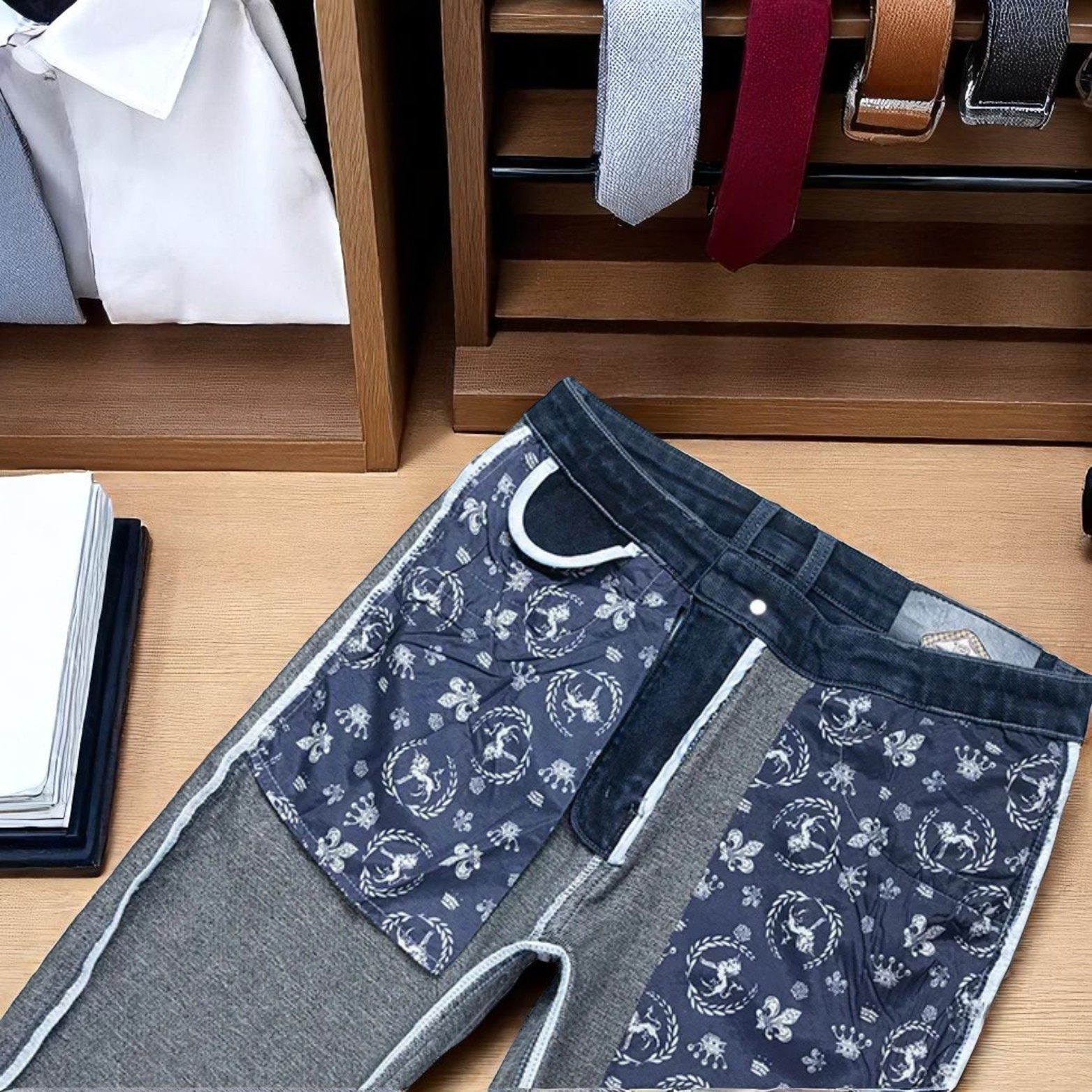 Stretch Straight Denim Jeans