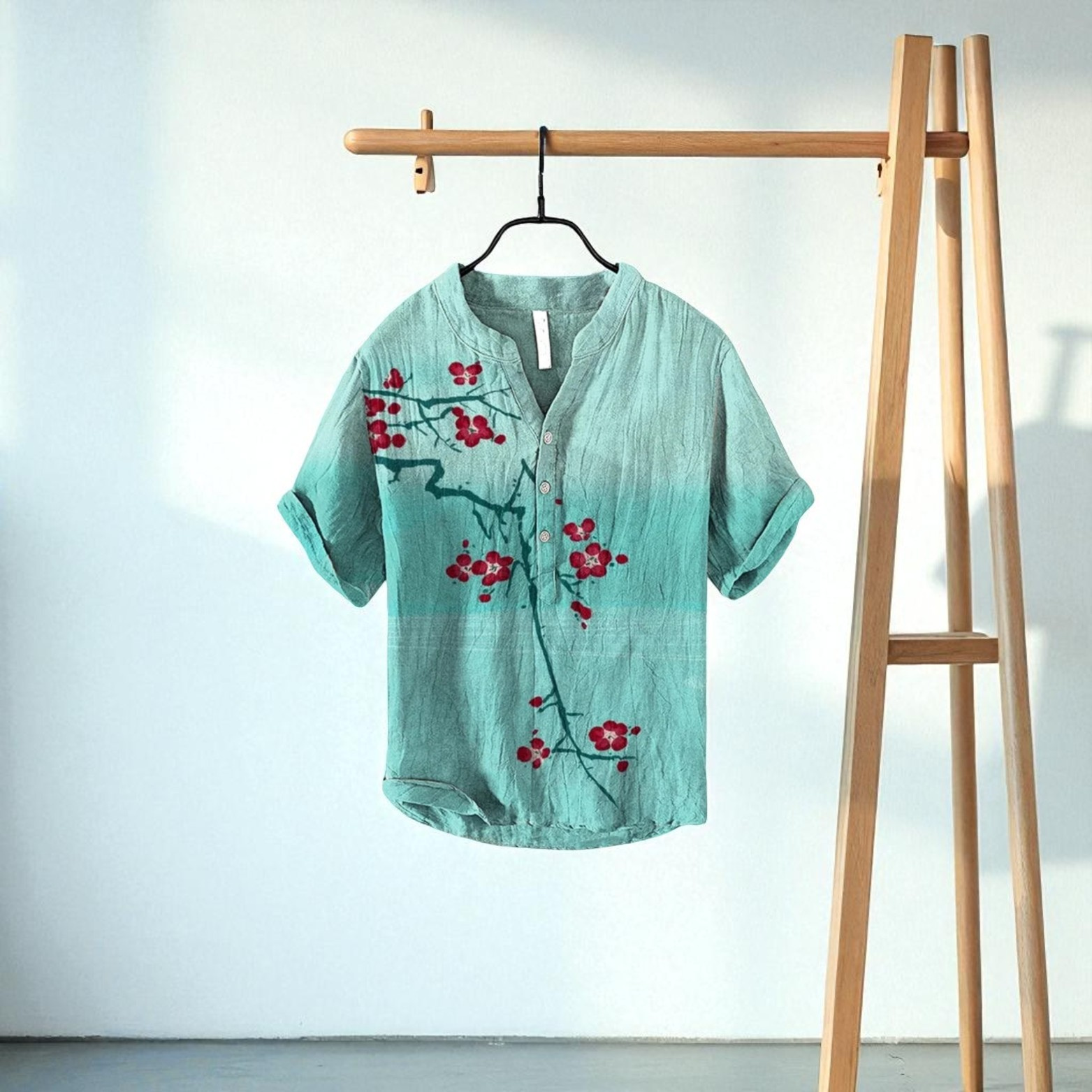 Linen Shirt with 3D Print 2025