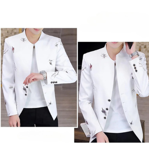 Korean Style Printed Blazer