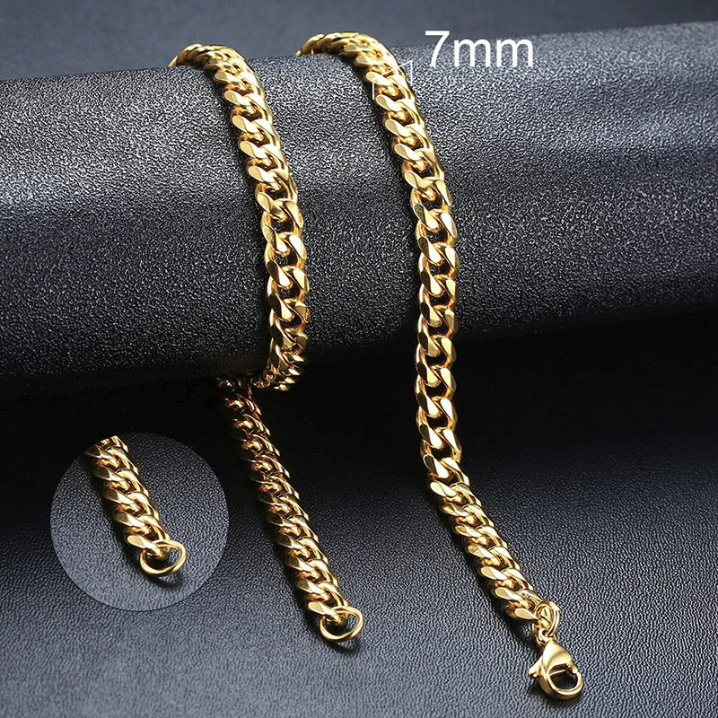 Unisex Steel Cuban Chain