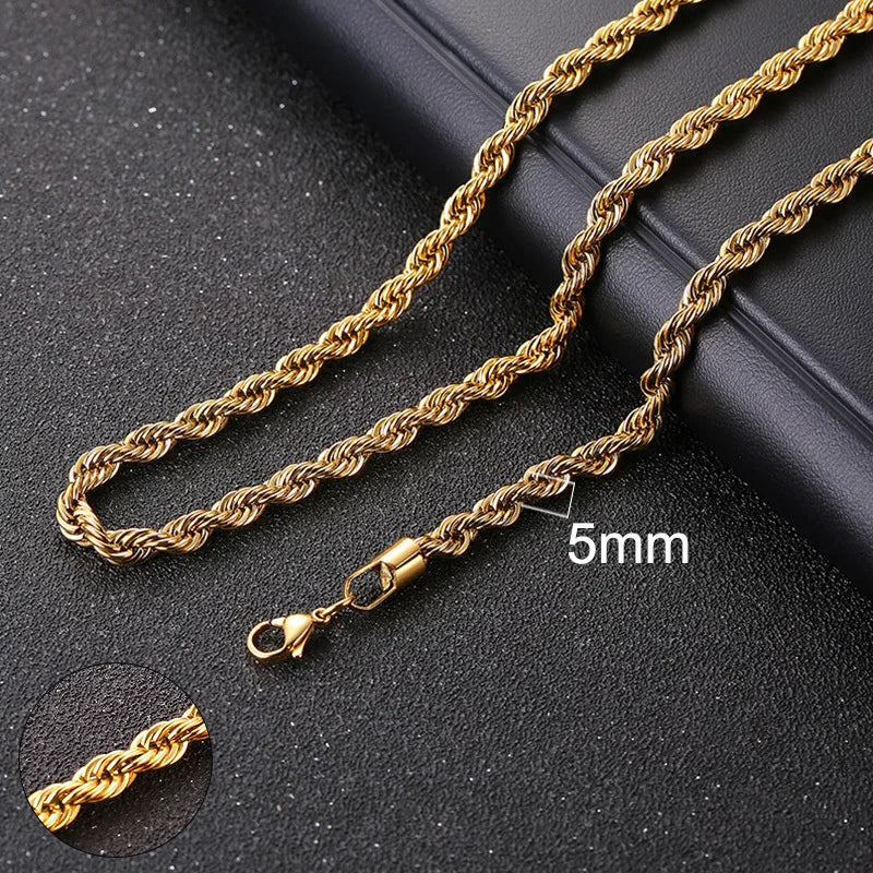 Unisex Steel Cuban Chain