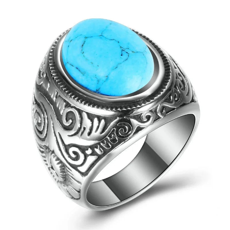 Vintage Ring with Natural Stone