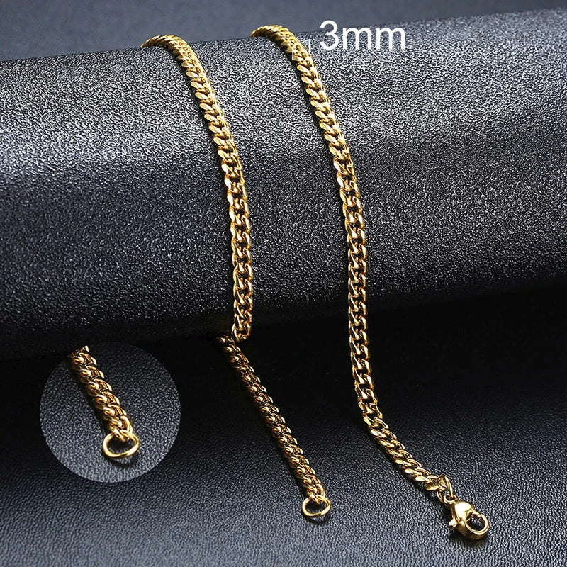 Unisex Steel Cuban Chain