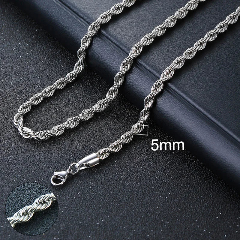 Unisex Steel Cuban Chain