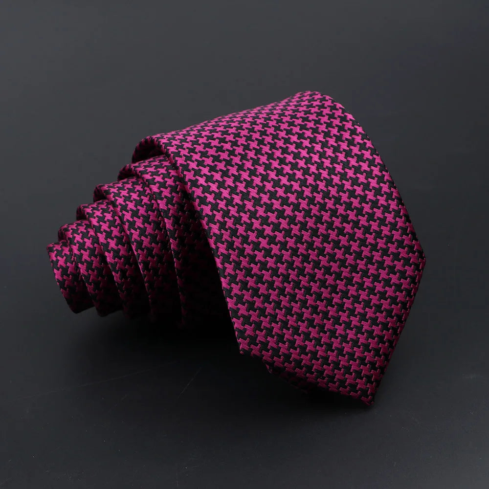 Men’s Classic Jacquard Tie 7cm Solid, Stripe & Plaid