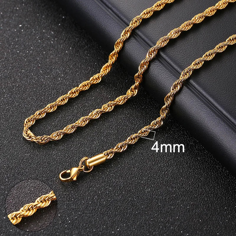 Unisex Steel Cuban Chain