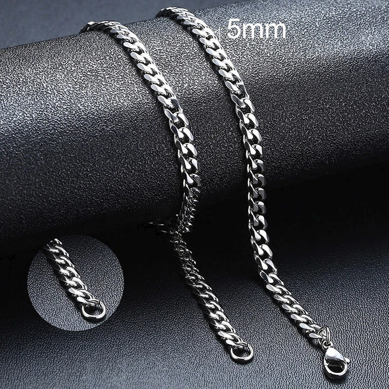 Unisex Steel Cuban Chain