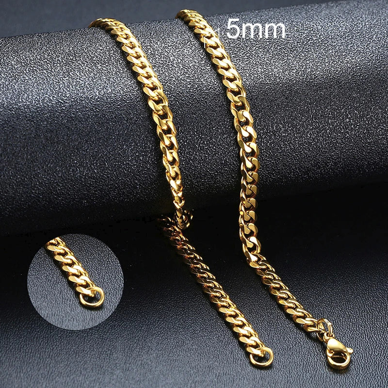 Unisex Steel Cuban Chain