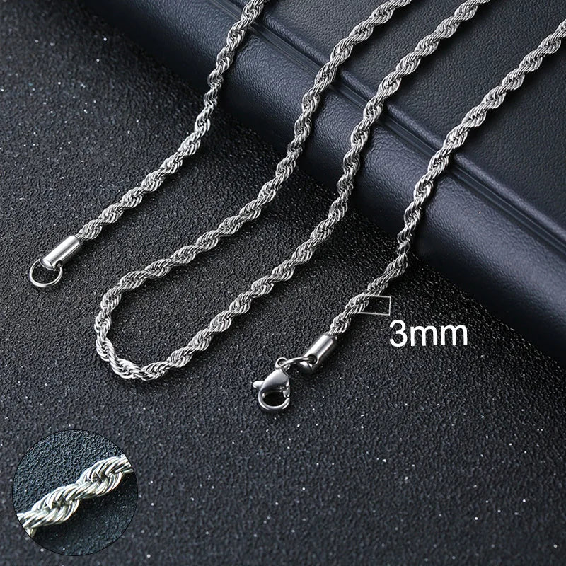 Unisex Steel Cuban Chain