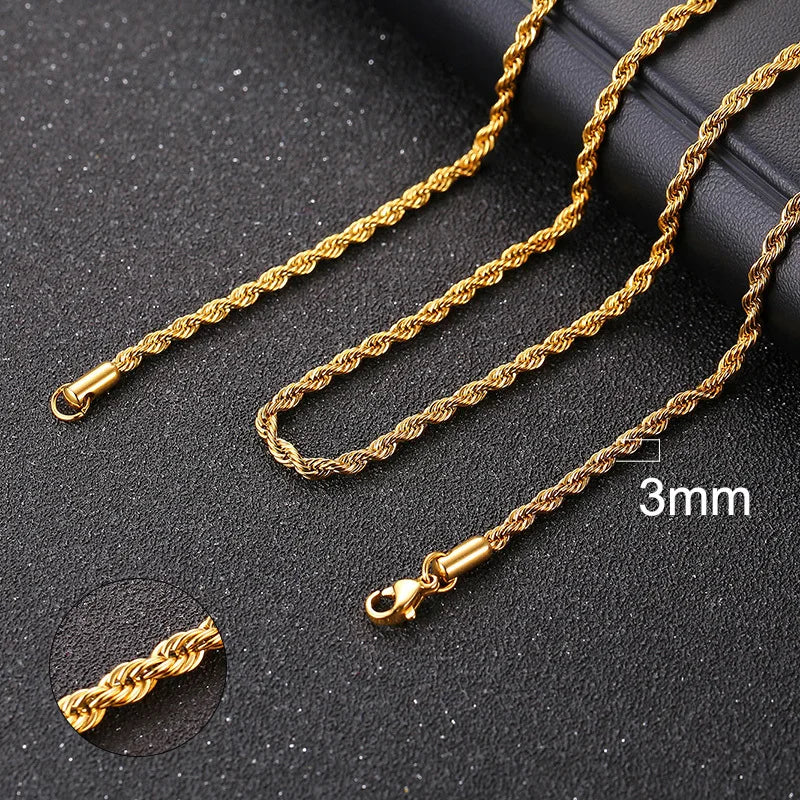 Unisex Steel Cuban Chain