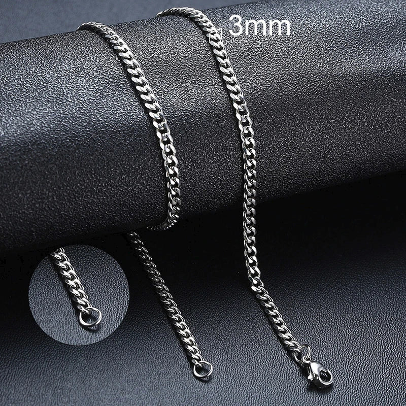 Unisex Steel Cuban Chain