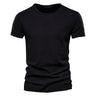 Black soft cotton T-shirt front view men – The Crew