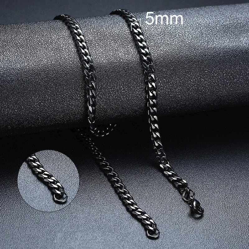 Unisex Steel Cuban Chain