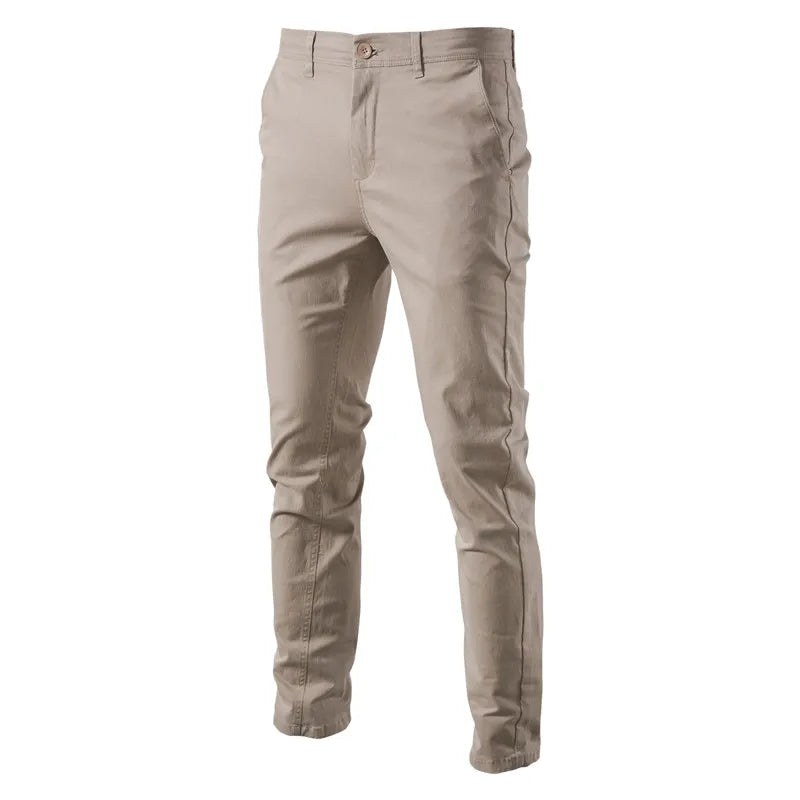 Elegant Cotton Casual Pants