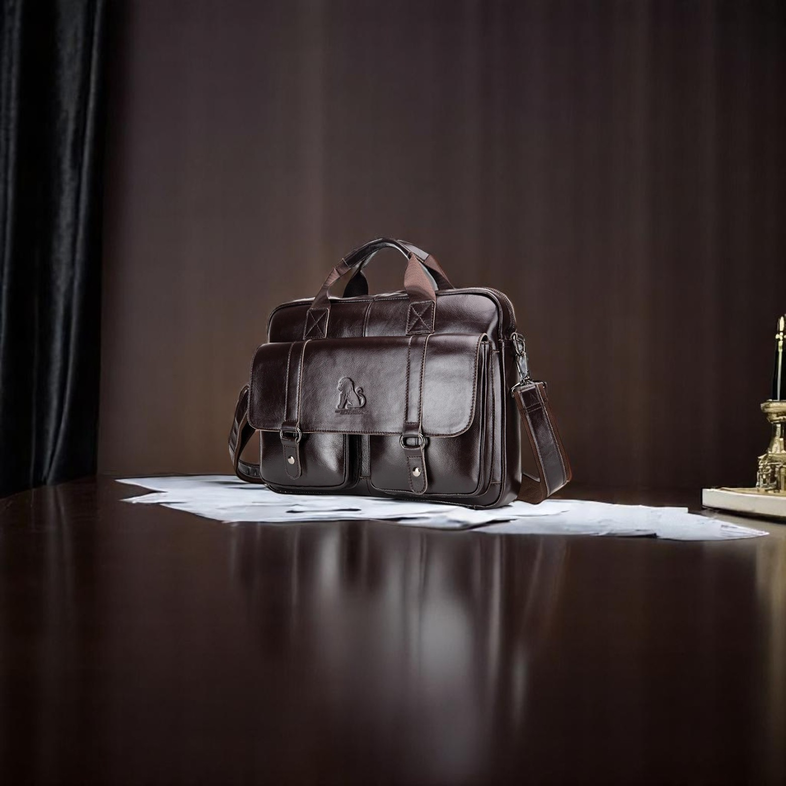 Premium Executive Leather Briefcase