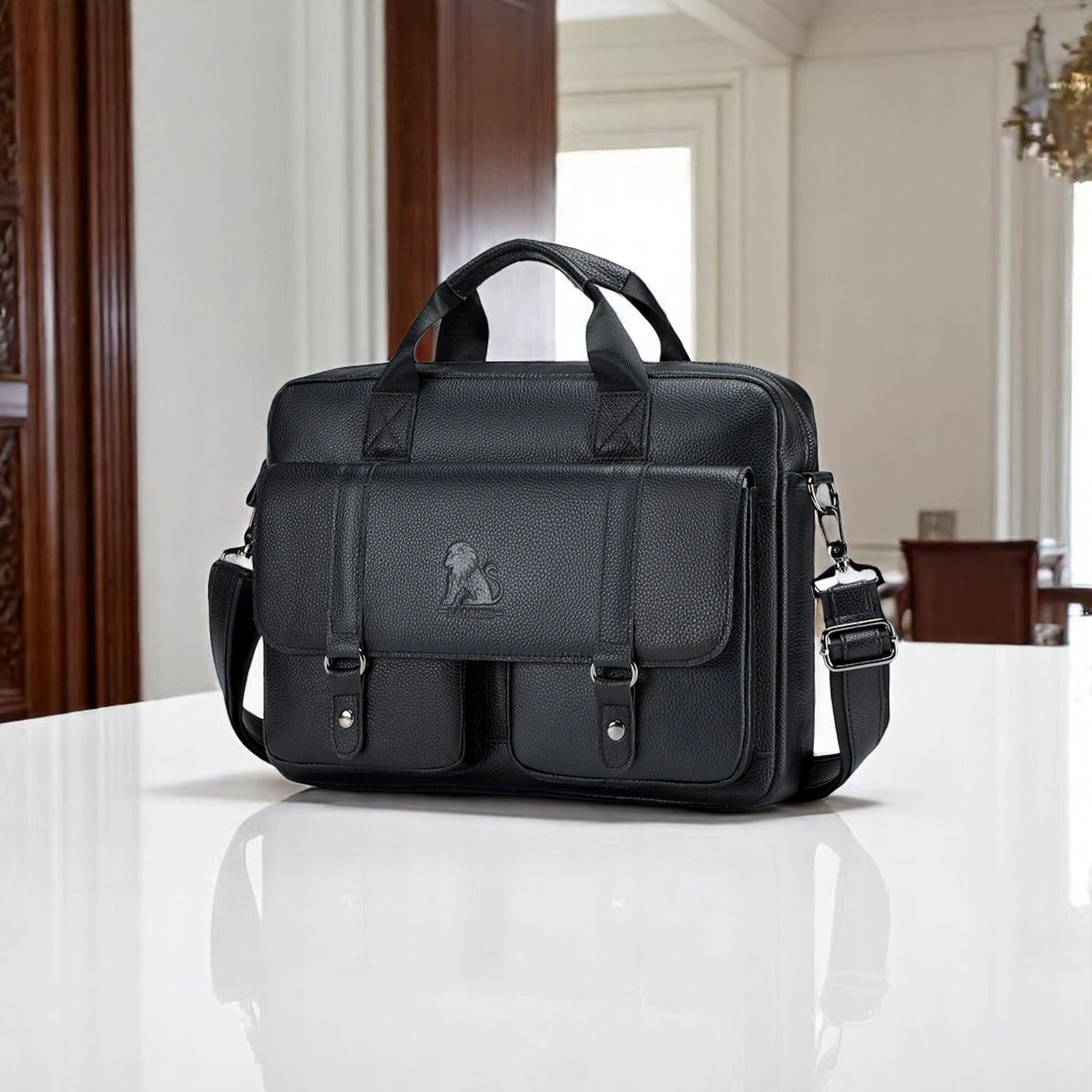 Premium Executive Leather Briefcase